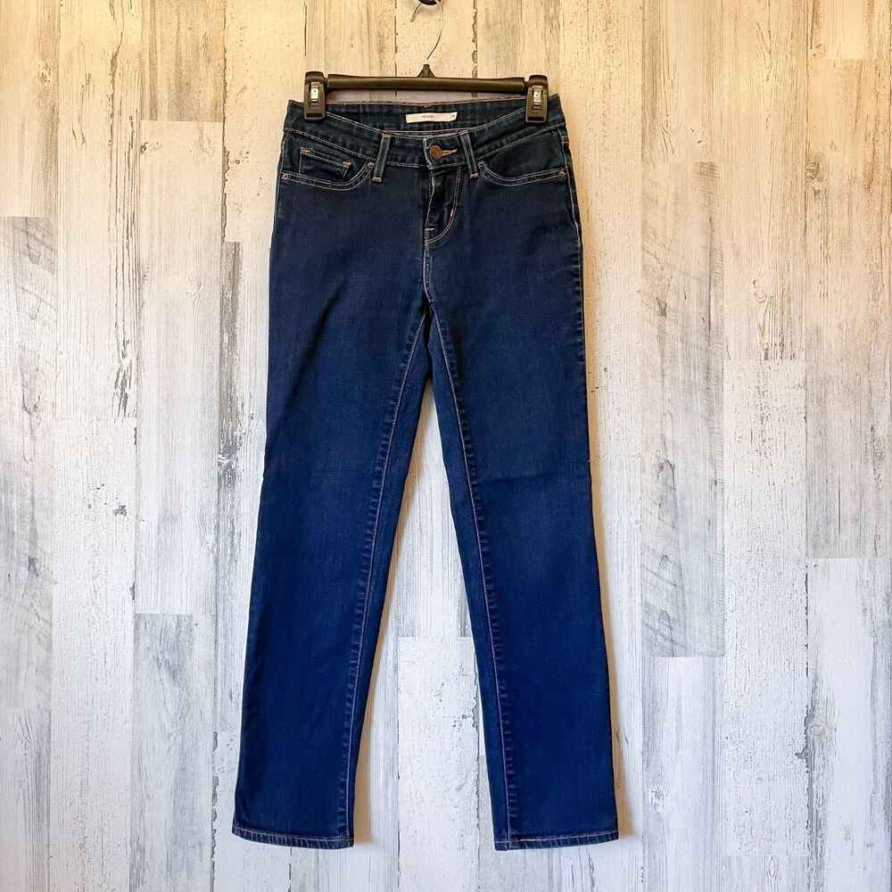 Levi's 712 Women's Jeans 26 Slim Fit Blue Stretch Mid-Rise Casual Western